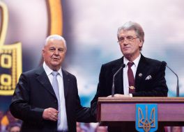 Participants of the festivities on the occasion of the 90th anniversary of Filaret