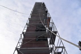 Scaffolding near the Monument of Glory