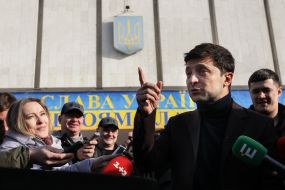 Volodymyr Zelensky and journalists