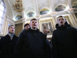 Participants of the Great Choir Fleshmobile