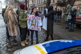 Protest action against the use of animals in the circus