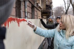 Protest action against the use of animals in the circus