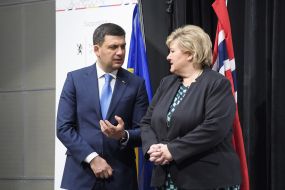 Vladimir Groisman and Erna Solberg