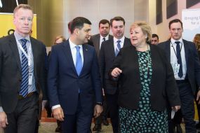 Vladimir Groisman and Erna Solberg