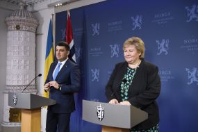 Vladimir Groisman and Erna Solberg