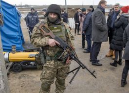 A serviceman in the port