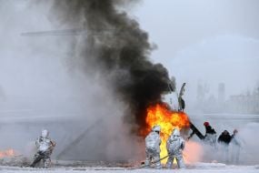 Elimination of a conditional fire in a plane