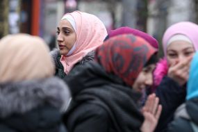 Participants of the action dedicated to World Hijab Day