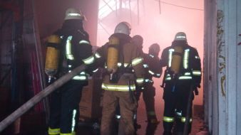 Rescuers GSCHS extinguish the fire