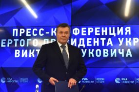 Broadcast of the press conference of Viktor Yanukovych