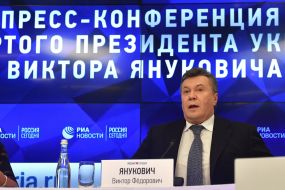 Broadcast of the press conference of Viktor Yanukovych