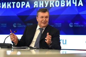 Broadcast of the press conference of Viktor Yanukovych