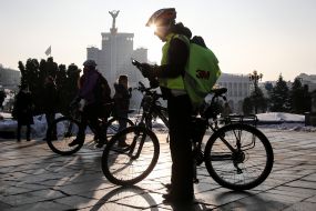 Участник акции "На велосипеде на работу"