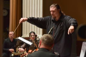 Mykola Lysenko and soloists of the Variety Symphony Orchestra