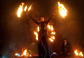 Actor of theater of fire and light