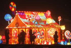 Lights in the form of a fairy-tale house