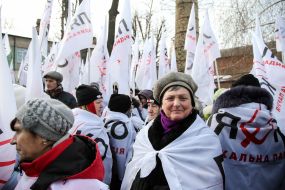 Participants of the action against Ulyana Suprun 