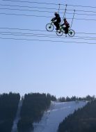 Tourists at the ski resort "Bukovel"