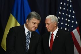 Петр Порошенко и Майк Пенс