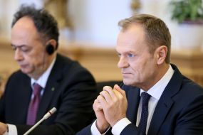 Donald Tusk and Hug Mingarelli