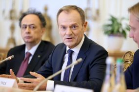 Donald Tusk and Hug Mingarelli