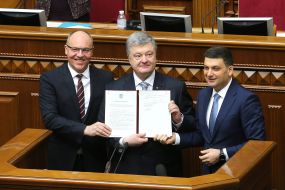 Андрій Парубій, Петро Порошенко та Володимир Гройсман
