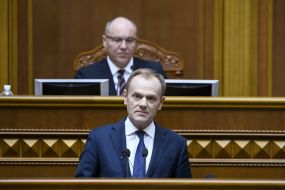 Donald Tusk and Andrei Paruby