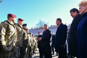 Petr Poroshenko, Andrzej Duda and Dalia Grybauskaite