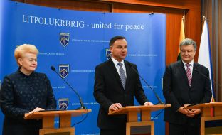 Dalia Grybauskaite, Andrzej Duda and Petr Poroshenko