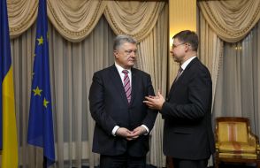 Petro Poroshenko and Valdis Dombrovskis