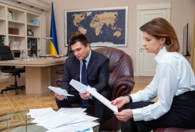 Pavel Klimkin and Marina Poroshenko