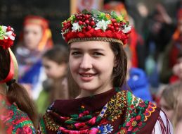 The girl in the national costume