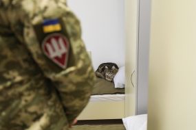 Kit on bed in the new hostel for 95th brigade contractors