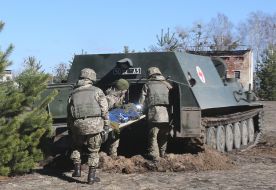 Evacuation of a wounded soldier