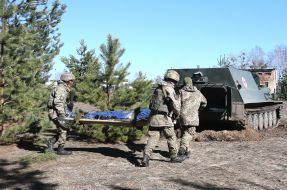 Evacuation of a wounded soldier