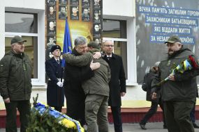 Yuriy Allerov, Petro Poroshenko and Andriy Parubiy