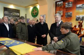 Yuriy Allerov, Andriy Parubiy and Petro Poroshenko