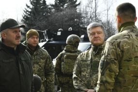 Yuri Allerov, Sergei Naev and Petro Poroshenko