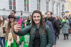 Participants of the Parade to St. Patrick's Day
