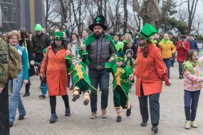 Participants of the Parade to St. Patrick's Day