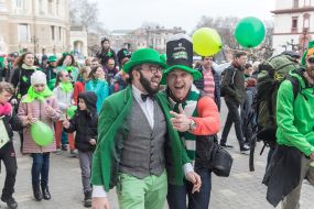 Participants of the Parade to St. Patrick's Day