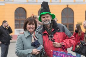 Participants of the Parade to St. Patrick's Day