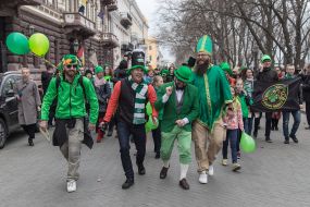 Participants of the Parade to St. Patrick's Day
