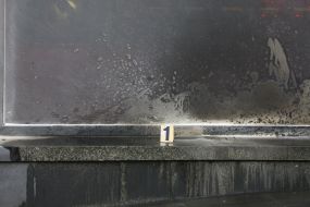 The shop window "Roshen" has been burnt