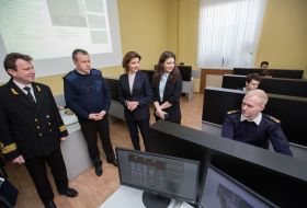 Marina Poroshenko with cadets and teachers of the academy