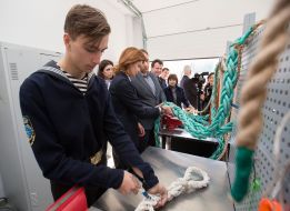 Marina Poroshenko with cadets and teachers of the academy