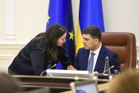 Oksana Markarova and Volodymyr Groysman