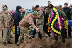 Farewell ceremony for the deceased soldier