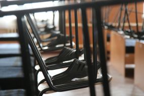 Shoes for students in the bedroom