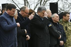 Gennadiy Zubko, Andriy Parubiy, Petro Poroshenko and Oleksandr Turchynov